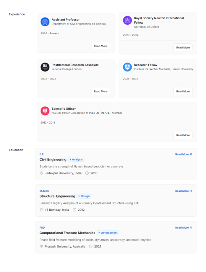Design and develop a clean, accessible academic portfolio website for Prof. Tushar Kanti Mandal to showcase his body of work-research papers, projects, publications, and academic affiliations.